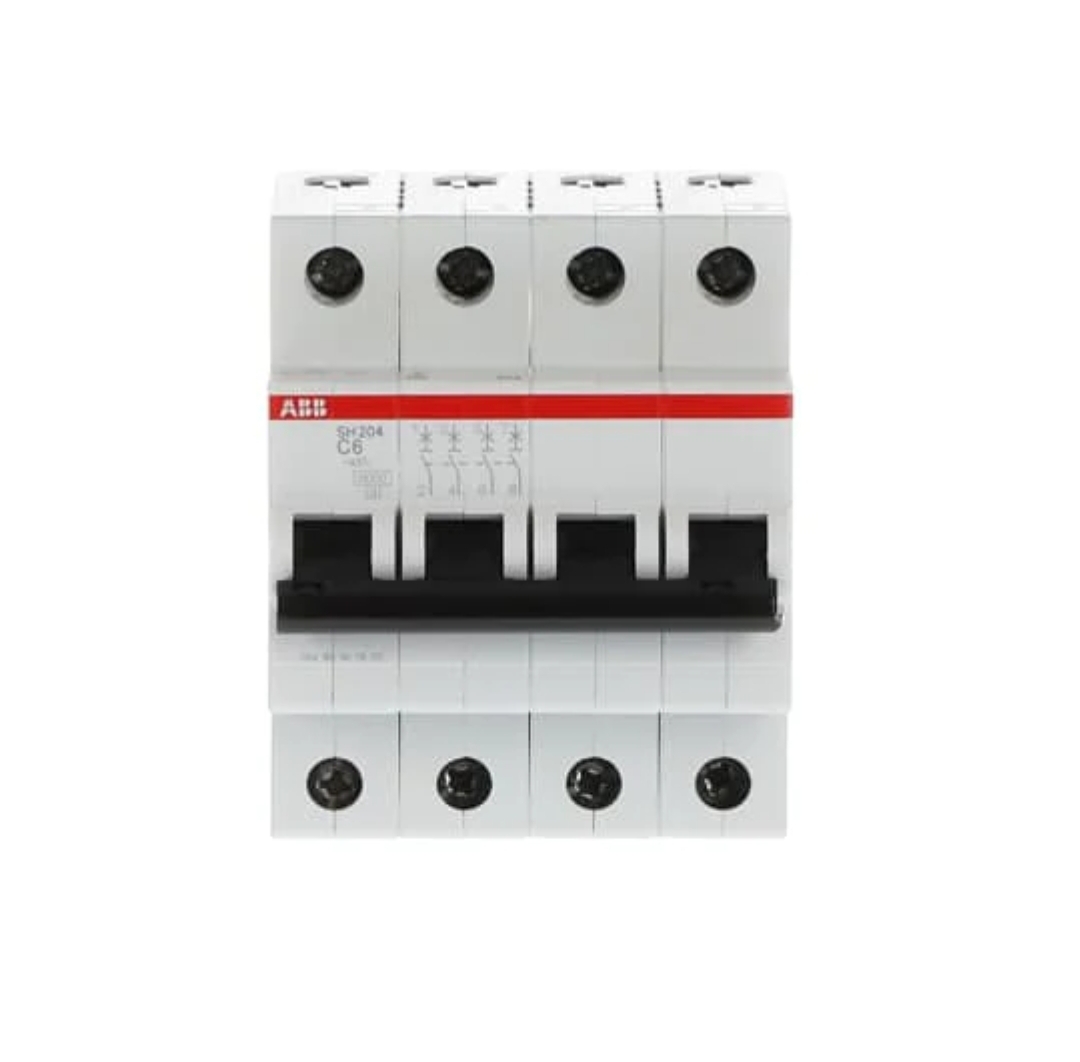 ABB SH 204 6 KA 4 Pole Miniature Circuit Breaker